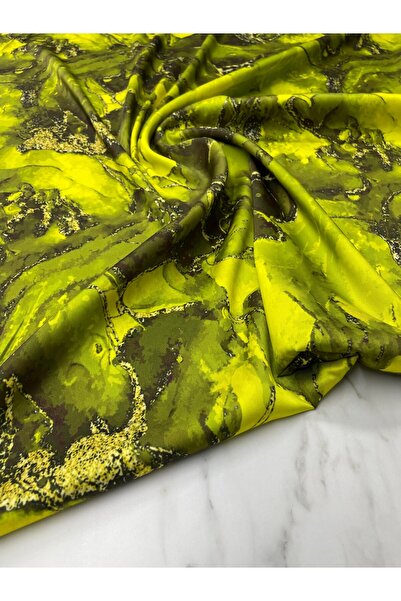 ipekkumaş Mermer Desen Elbiselik Gömleklik Tivil Saten Kumaş Ürünümüz Adet Ol...