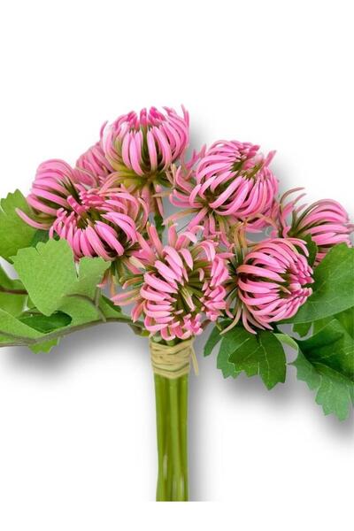 Nettenevime Yapay Çiçek Doğmamış Pembe Krizantem Demeti 5 Dallı Gelin Çiçeği ...