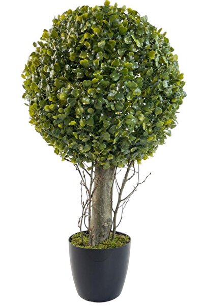 Nettenevime Yapay Ağaç Şimşir Top Tek Toplu 28x48cm Siyah Saksılı