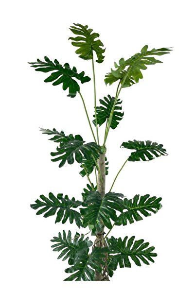 Nettenevime Yapay Ağaç Syngonium Plants 18 Dallı Çalılı Gövde 120x60cm Gümüş Aleminyum Saksıda