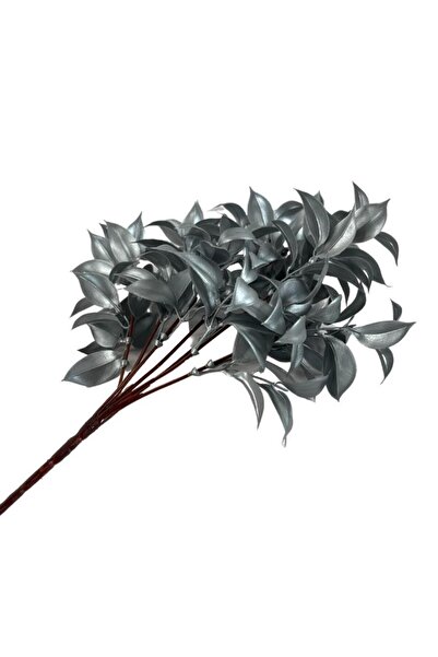 Nettenevime Yapay Çiçek Gümüş Gri Limon Yaprağı Demet Şimşir Demeti Garnitür Aradal Dekoratif Yapay Bitki