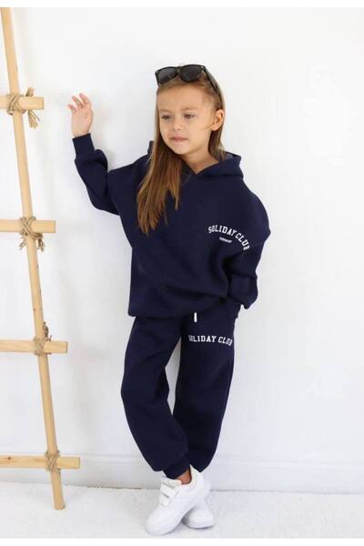 sinmm Set de trening pentru copii unisex - negru, oversize, BOTTOM-TOP