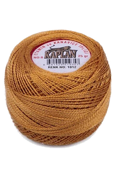 FrereConception 3 pieces of tiger etamine and cross stitch thread no. 8 code/color: 118 - 305 - 1012 - ryl