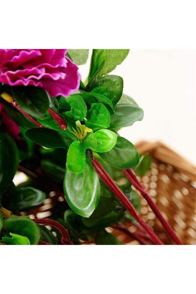 Nettenevime Yapay Çiçek Mor Açelya Demeti 7 Dallı 33*20cm