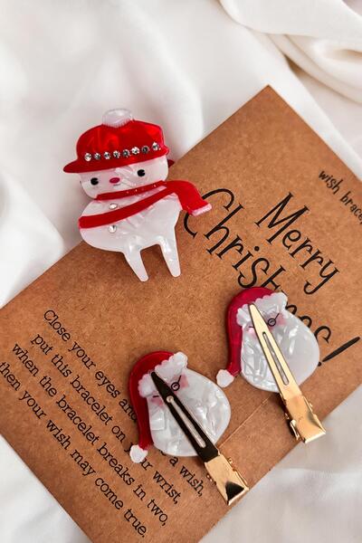 New Obsessions New Year's Patterned 3-Piece Latch Buckle Set - Non-Marking Collet and Figured Acetate