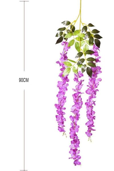 Nettenevime Yapay Çiçek Sarkan 3 Dallı Akasya 90cm Lila