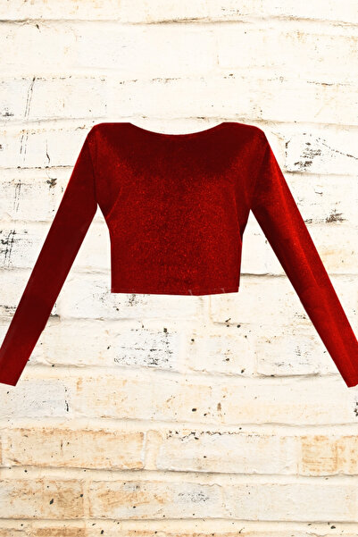 Shecco Babba Long Sleeve Velvet Top and Tutu Skirt Kids Set - 1-10 Years - Red