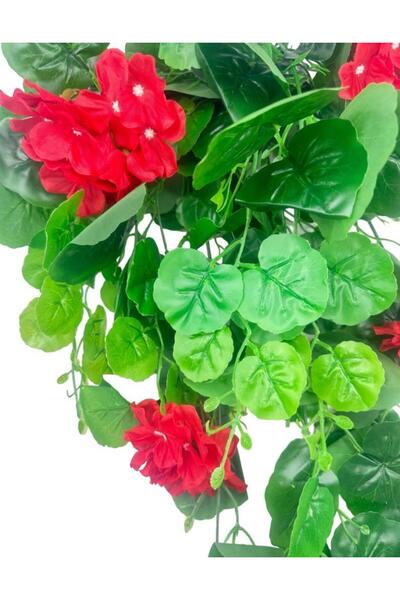 Nettenevime Yapay Çiçek Sarkan Sardunya 80cm Canlı Kırmızı