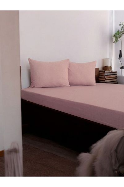 DANLA BALDİ Double Cotton Economical Fitted Elastic Sheet Set