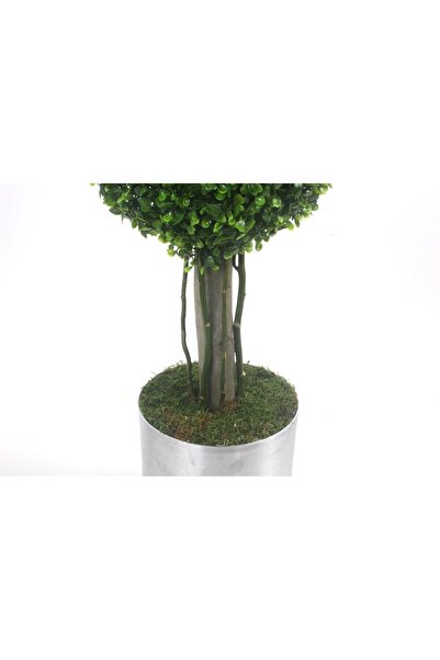 Nettenevime Yapay Ağaç Şimşir Top 2li Model Paslanmaz Aleminyum Saksılı