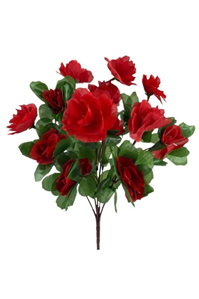 Nettenevime Yapay Çiçek Kırmızı Açelya Demeti 7 Dallı 33*20cm