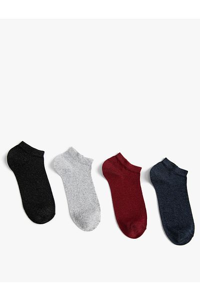 Koton Basic 4-Piece Booties Socks Set Multicolored