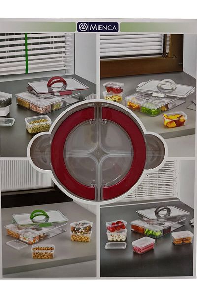 MIENCA Red****Storage Set of 8**Storage Container*Snack Bowl*Snack