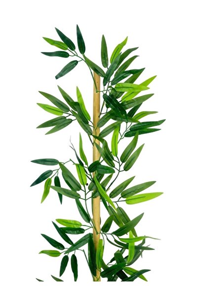 Nettenevime 5li Set Yapay Bambu Sopası 20 Yapraklı 190cm Yapay Çiçek Bambu Duvarı Separatör Çiçeği Yapay Çiçek