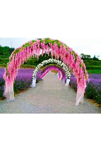 Nettenevime Sarkan Yapay Çiçek Akasya Pembe 80 Cm 3 Sarkan Dallı 12 Adet Bağ