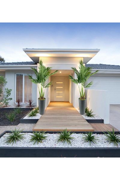 Nettenevime Τεχνητό δέντρο Areka Tree Anthracite Tall Palm Tree σε Βάζο Παραλίας Τεχνητό Areka 190cm