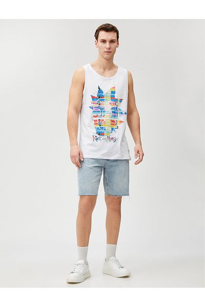 Koton Rick And Morty Sleeveless T-shirt Cotton Licensed Printed