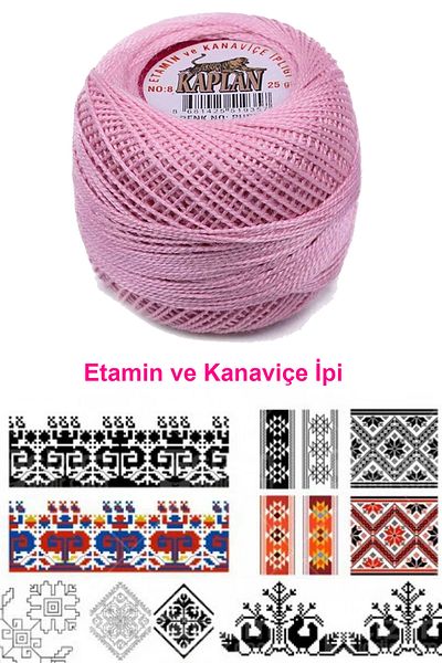 Kaplan Royaleks No. 8 Code/Color: Etamine and Cross Stitch Lanyard - Pudra
