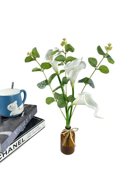 Nettenevime Gala Flower με Ευκάλυπτο σε Μπουκάλι 3 Τεμάχια Gala Flower Τεχνητό Λουλούδι