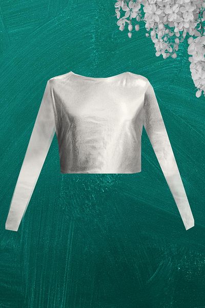 Shecco Babba Long Sleeve Crop Tutu Skirt Set, School Event Clothing - 1-10 Years - Silver-Grey