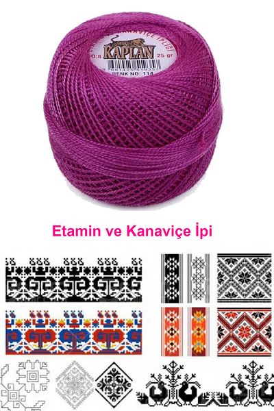 Rasanet Tiger etamine and cross stitch thread no. 8 code/color: 114 - royaleks