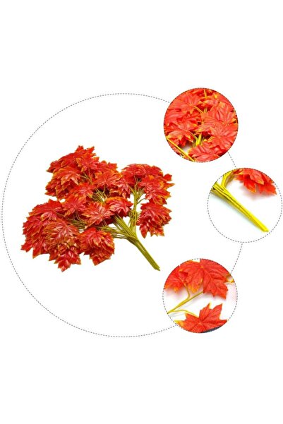 Nettenevime Yapay Çiçek 12 Li Set Sonbahar Hazan Çınar Yaprağı Yapay Ağaç Yaprağı