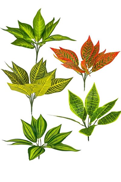 Nettenevime 6li Set Yapay Çiçek Yeşillik Bitki Dik Duvar Uygulama Çiçeği 11 Yaprak 6dal 30*25cm