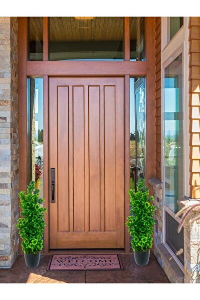 Nettenevime Yapay Çiçek Siyah Saksıda Güllü Yeşil Şimşir Ağacı 55cm