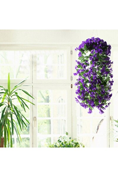 Nettenevime Yapay Çiçek Sarkan Begonvil Çiçeği Jumbo Mor