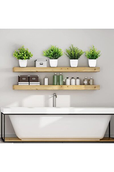 Nettenevime 4lü Set Yapay Çiçek Beyaz Saksıda 4 Çeşit Yeşil Bitki