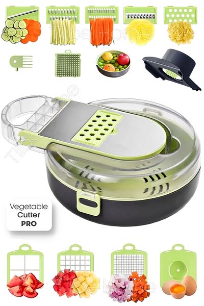 EMR SHOP Pro Printed Grater Set - Vegetable, Onion Cube Chopper, Slicer and Cutter with Chamber