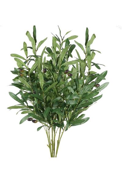 Nettenevime Σετ 4 τεχνητά κλαδιά ελιάς μακριά κλαδιά 90cm με 6 φρούτα