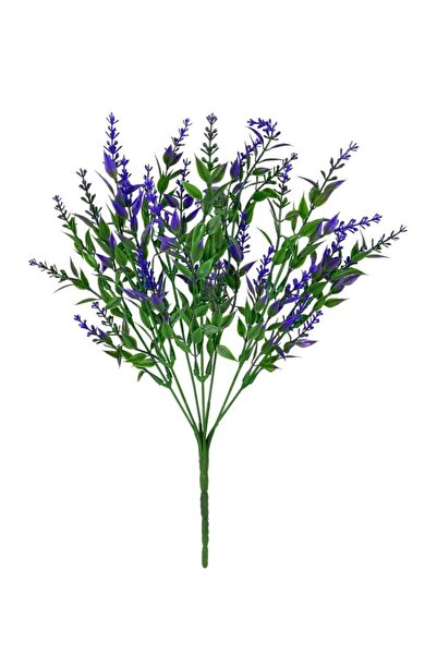 Nettenevime Yapay Çiçek Mor Lavanta 7 Dallı Plastik Dekoratif Yapay Bitki