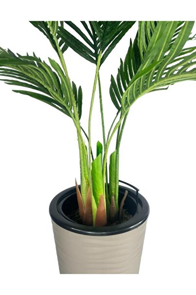 Nettenevime Yapay Areka Palmiye Ağacı Dore Kumsal Vazoda Yapay Ağaç 150cm 10 Yaprak