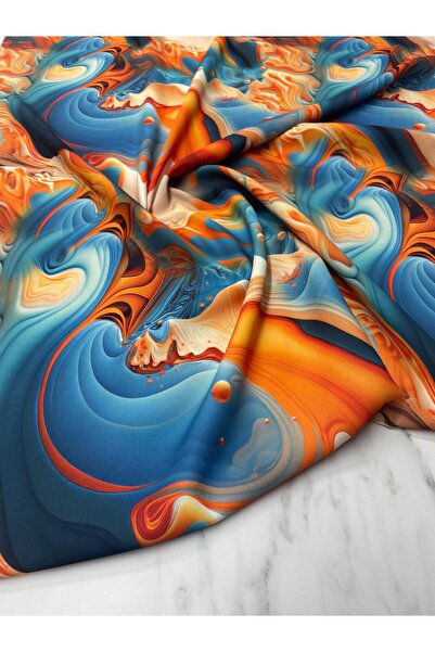 ipekkumaş Țesătură din satin cu model ondulat pentru rochii și cămăși