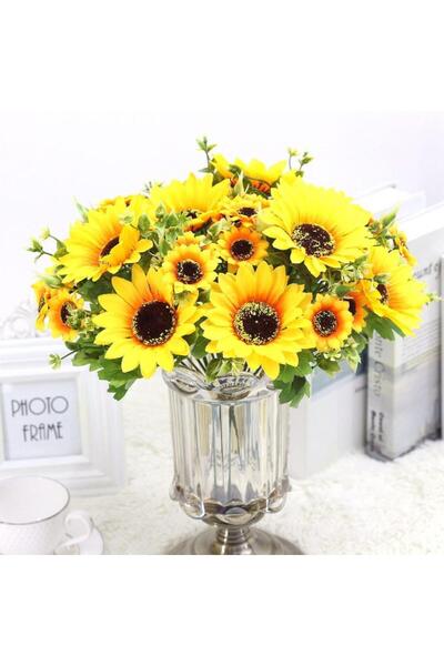 Nettenevime Yapay Çiçek Ay Çiçeği Büyük Demet Cipsolu