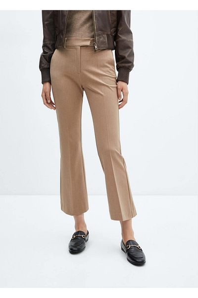 MANGO Woman Short Flared Pants
