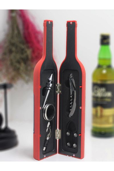 ensas Bottle Corkscrew Set Large Red Alk2628 - Nil9840-9927