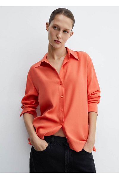 MANGO Woman Lyocell fluid shirt