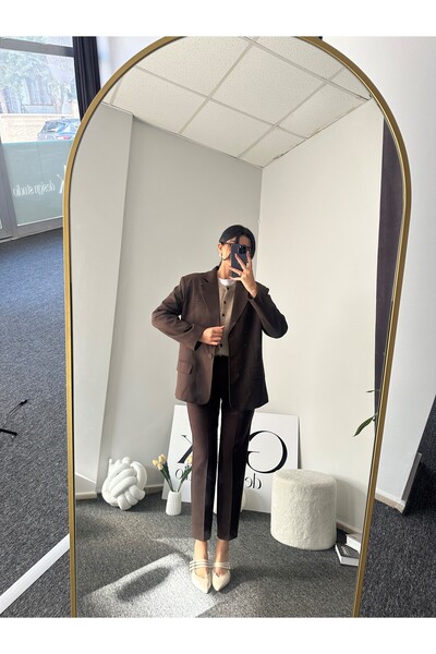 gdkdesignstudıo KAHVERENGİ HAVUÇ PANTOLON