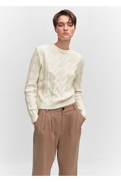 MANGO Woman Rope Knit Sweater