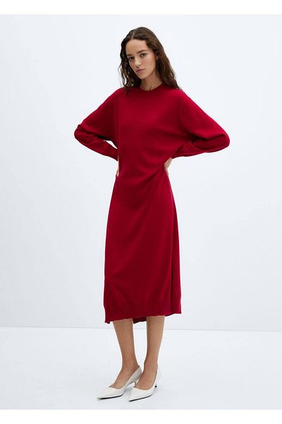 MANGO Woman Round Neck Knitwear Dress