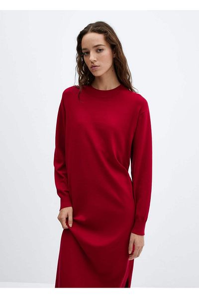 MANGO Woman Round Neck Knitwear Dress