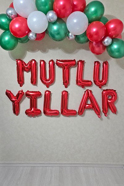 PEKSHOP Red Happy Birthday Written Balloon Set 16Inch 40cm Christmas Balloon Set