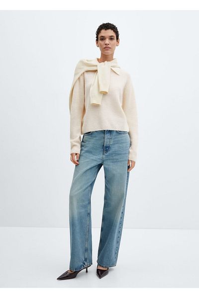 MANGO Woman Polo Collar Sweater