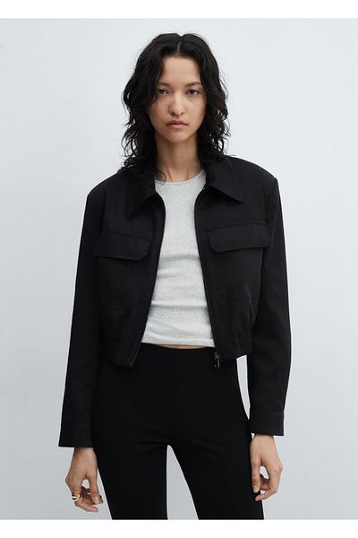 MANGO Woman Short Jacket with Pockets