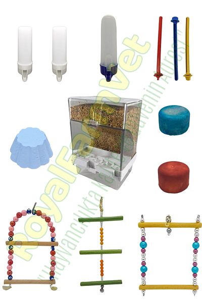 RoyalFarmVet Smart Manger and Cage Equipment (13 Pcs)