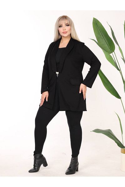 Curvy Trend Μπουφάν Blazer με αγκράφα