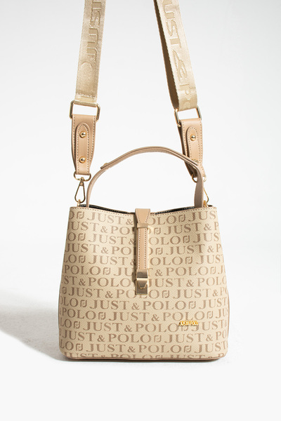 Just Polo حقيبة كتف حجرية للموسم الجديد للسيدات