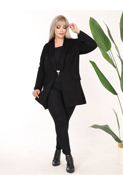 Curvy Trend Μπουφάν Blazer με αγκράφα